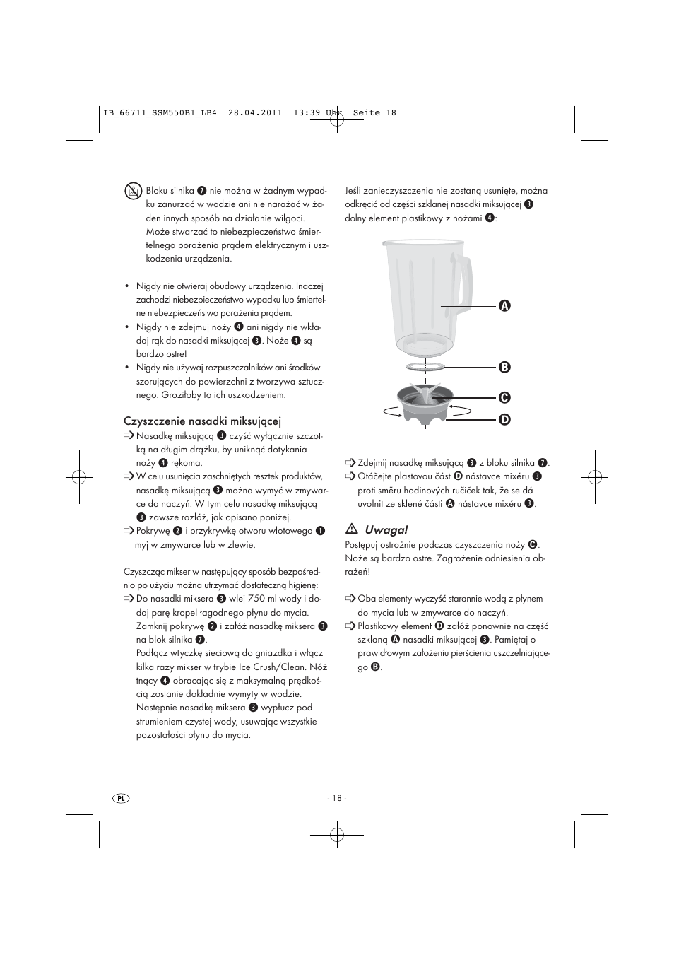 Silvercrest SSM 550 A1 User Manual | Page 20 / 72