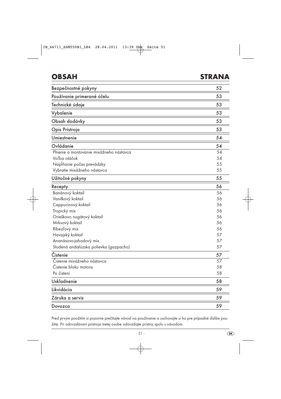 Silvercrest SSM 550 A1 User Manual | Page 53 / 72