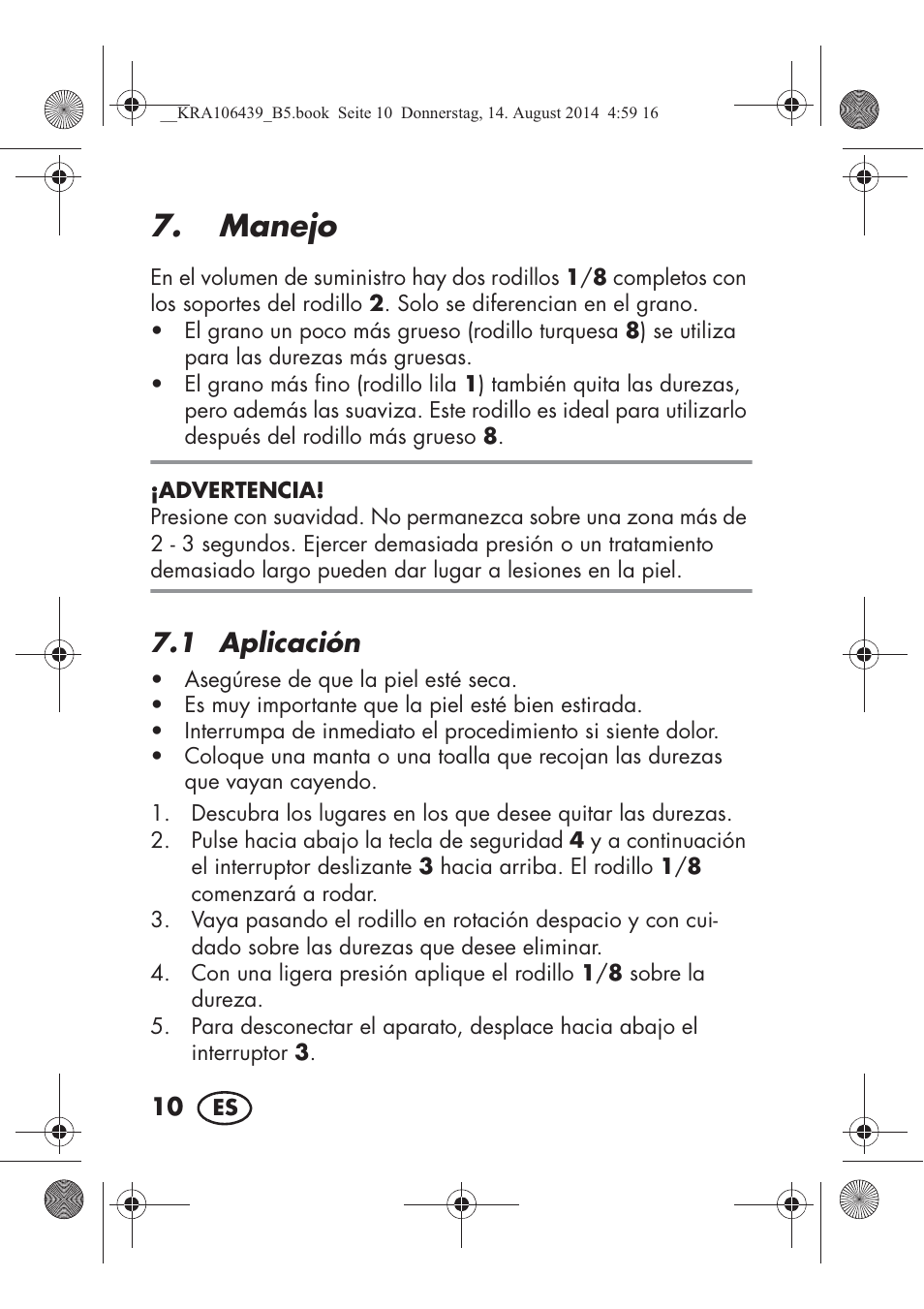 Manejo, 1 aplicación | Silvercrest SHE 3 A1 User Manual | Page 12 / 94