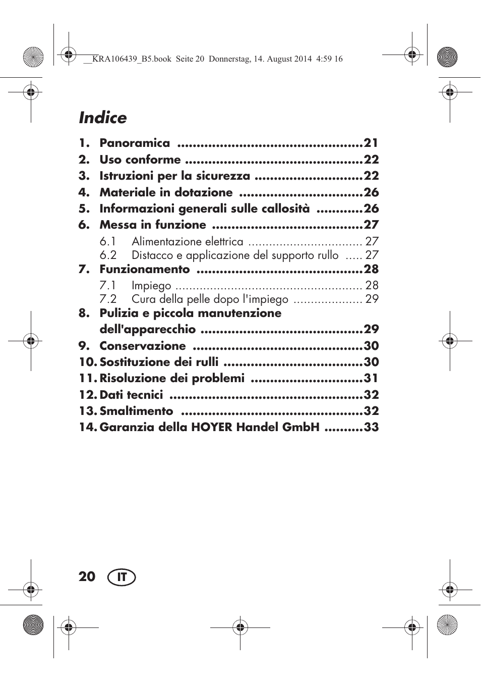 Indice | Silvercrest SHE 3 A1 User Manual | Page 22 / 94