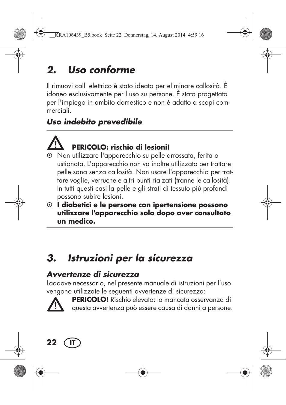 Uso conforme, Istruzioni per la sicurezza | Silvercrest SHE 3 A1 User Manual | Page 24 / 94