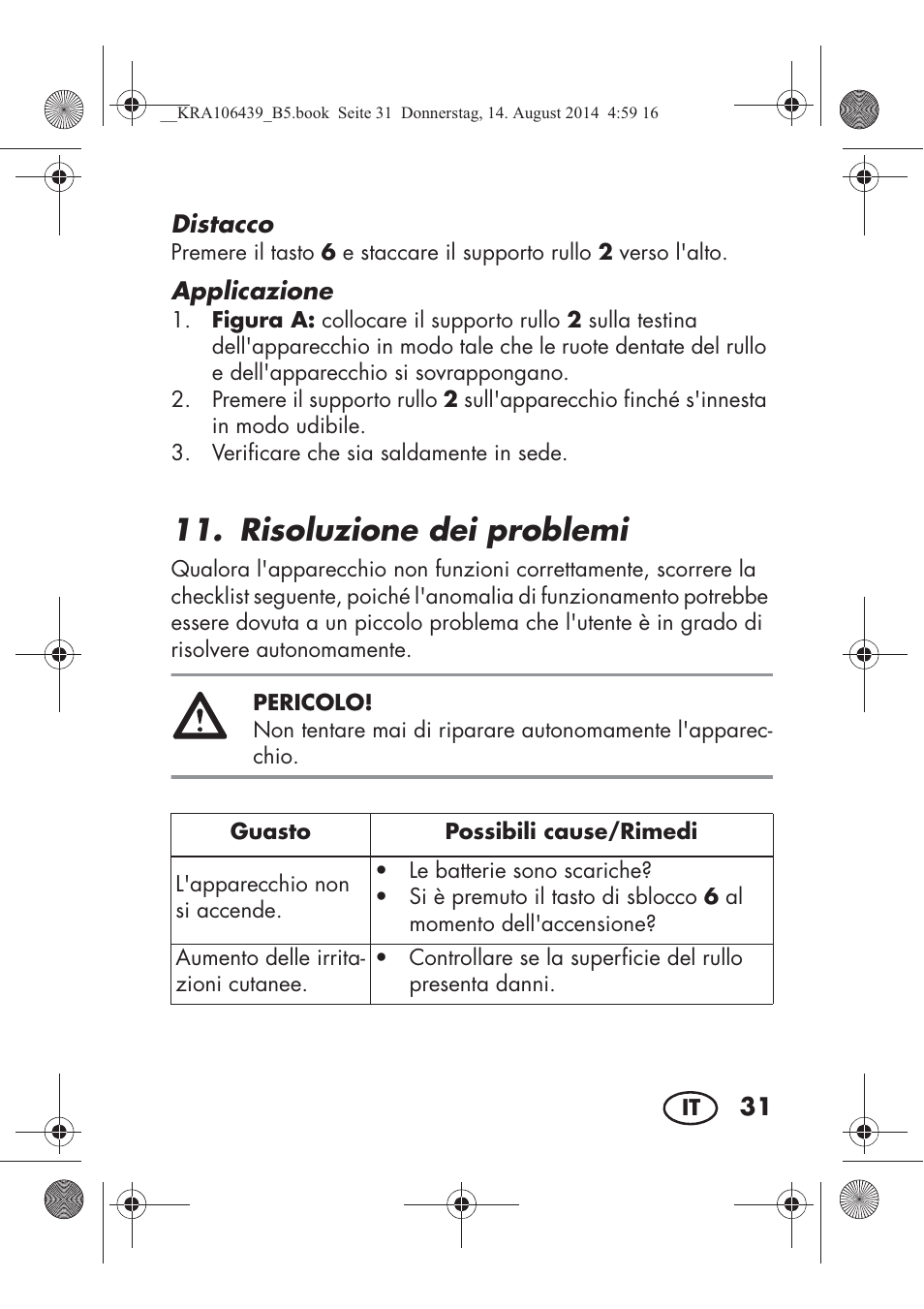 Risoluzione dei problemi | Silvercrest SHE 3 A1 User Manual | Page 33 / 94