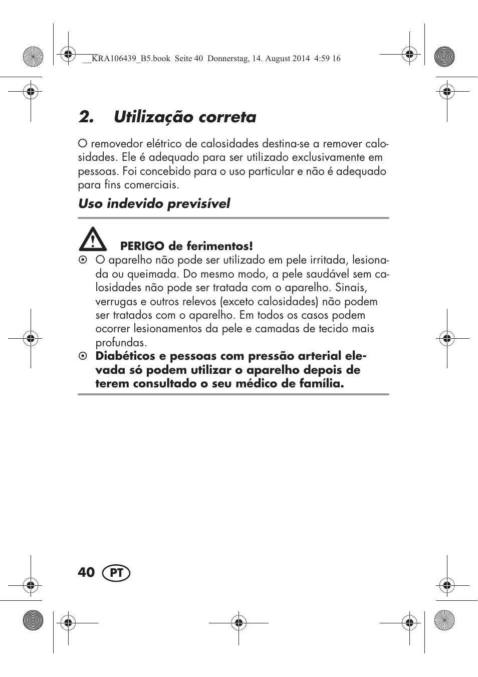 Utilização correta | Silvercrest SHE 3 A1 User Manual | Page 42 / 94