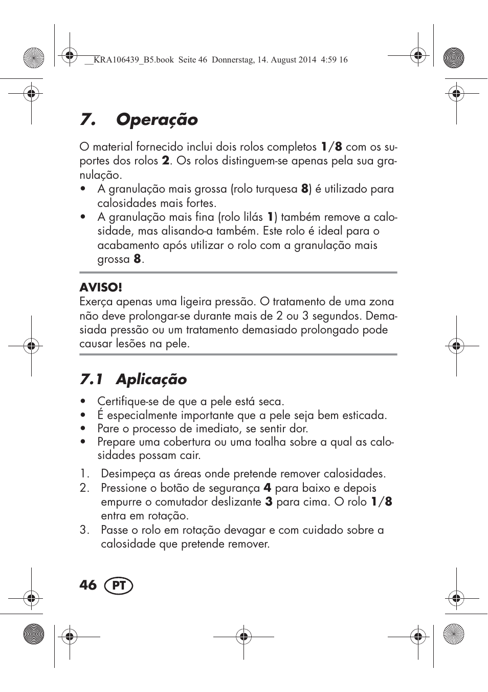 Operação, 1 aplicação | Silvercrest SHE 3 A1 User Manual | Page 48 / 94