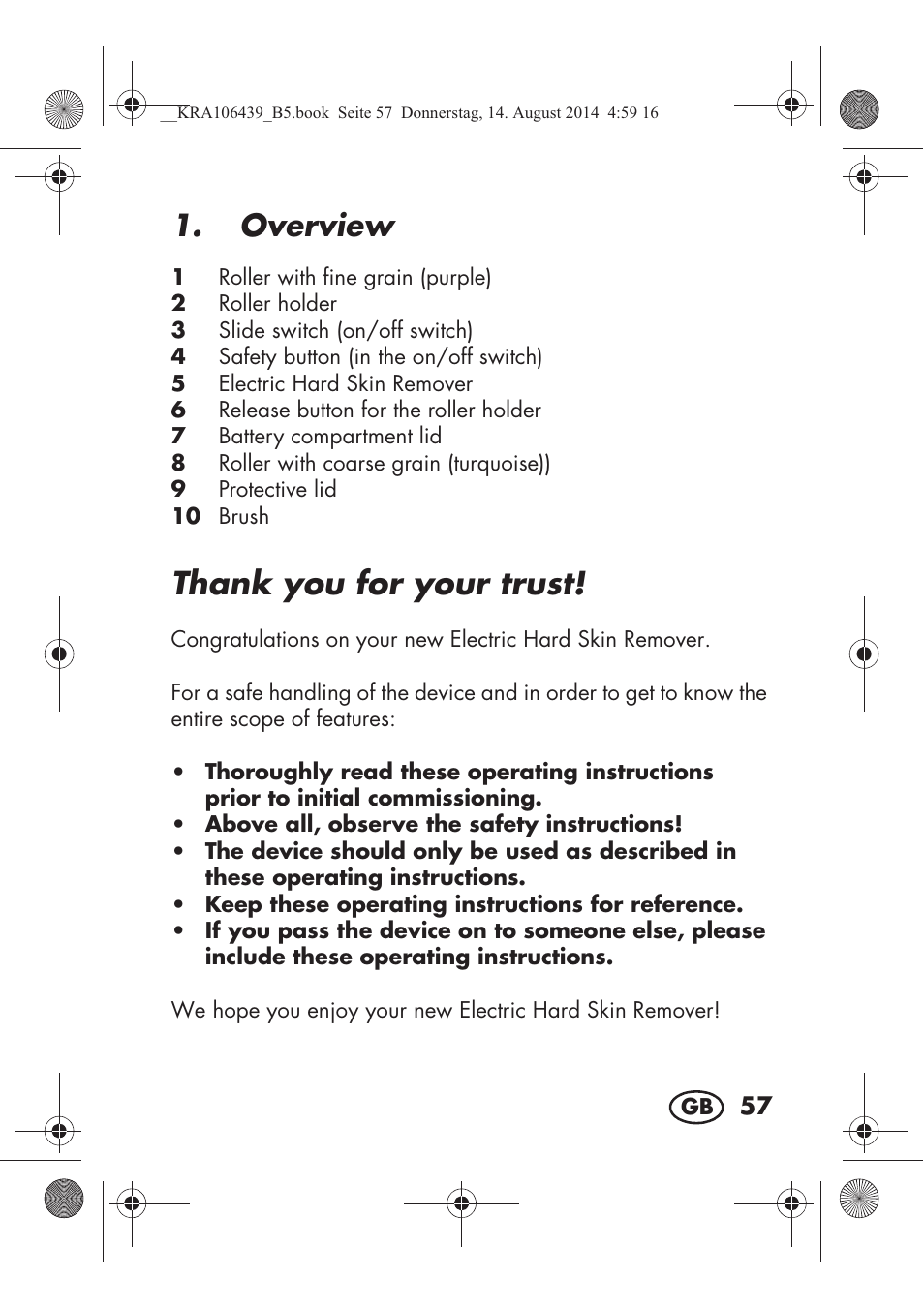 Overview | Silvercrest SHE 3 A1 User Manual | Page 59 / 94