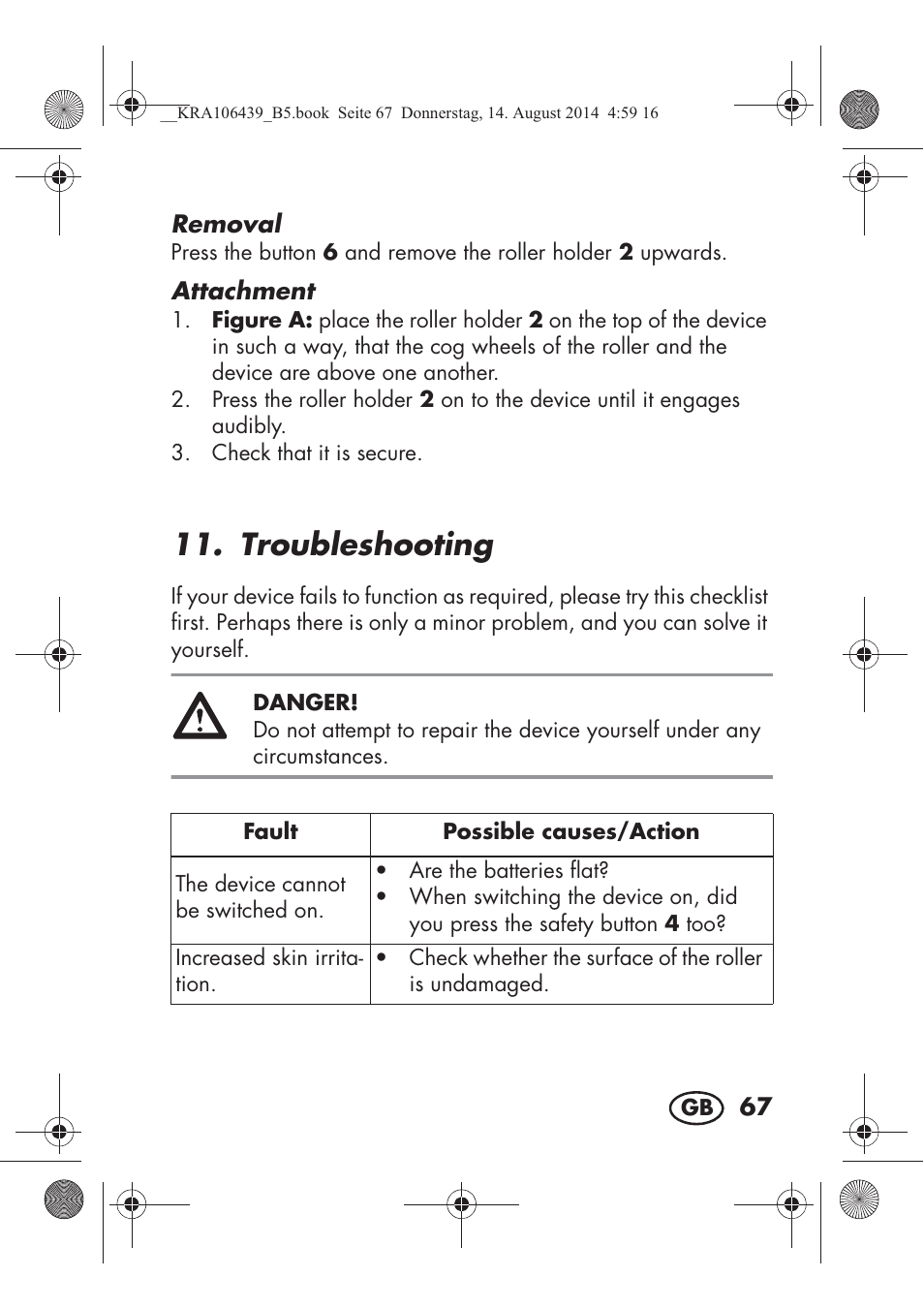 Troubleshooting | Silvercrest SHE 3 A1 User Manual | Page 69 / 94