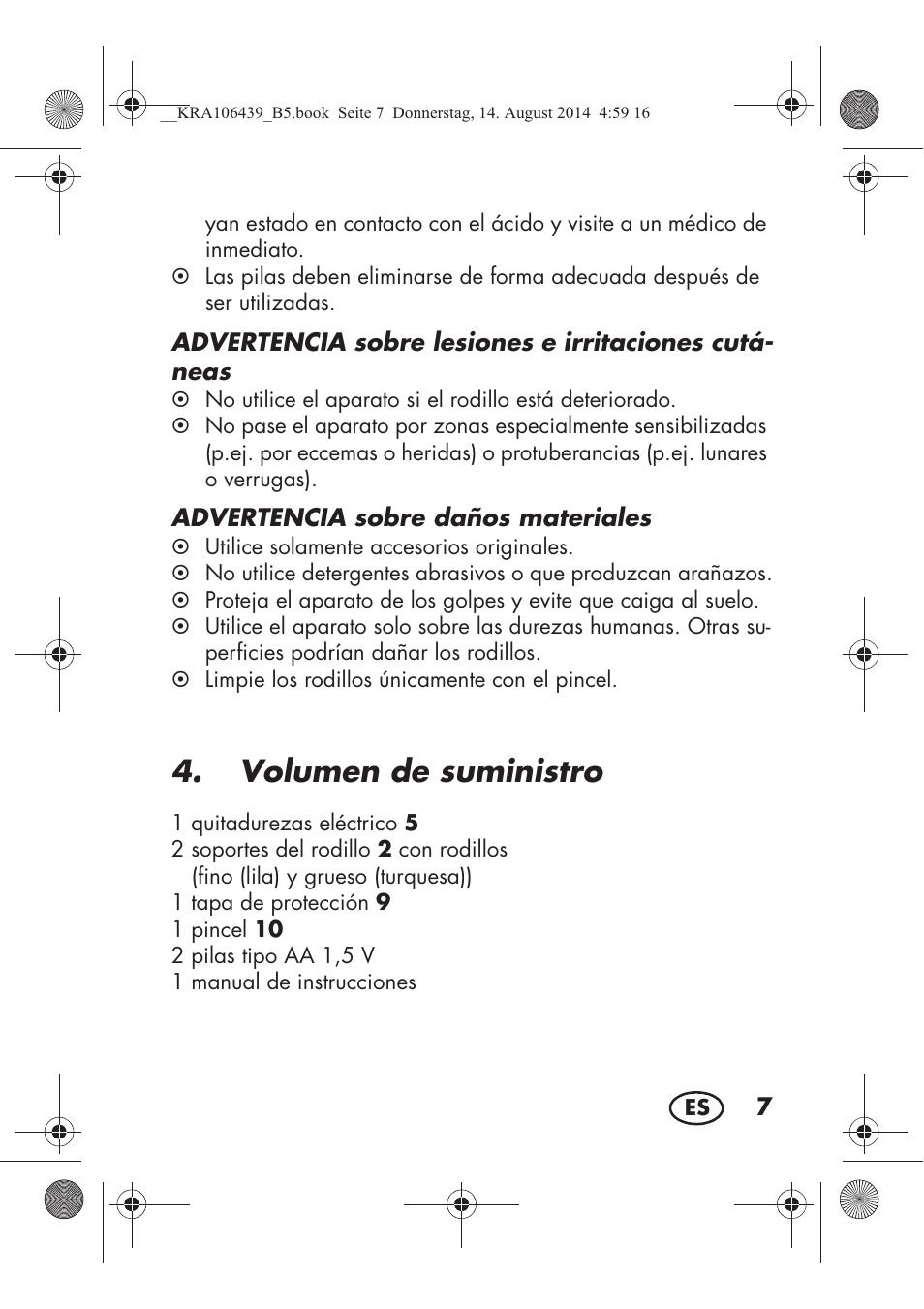 Volumen de suministro | Silvercrest SHE 3 A1 User Manual | Page 9 / 94