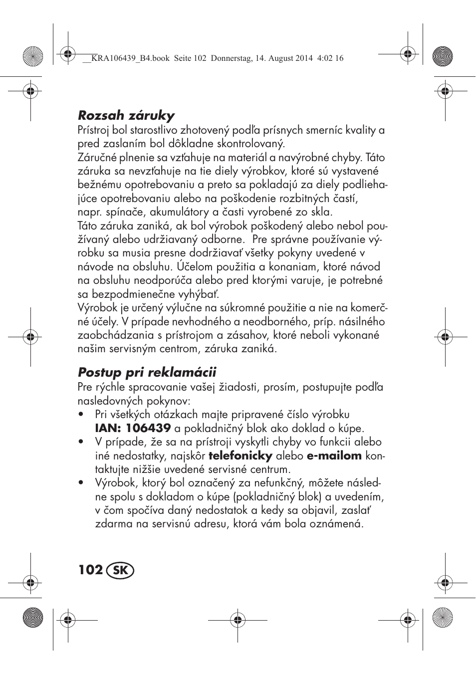 Silvercrest SHE 3 A1 User Manual | Page 104 / 126