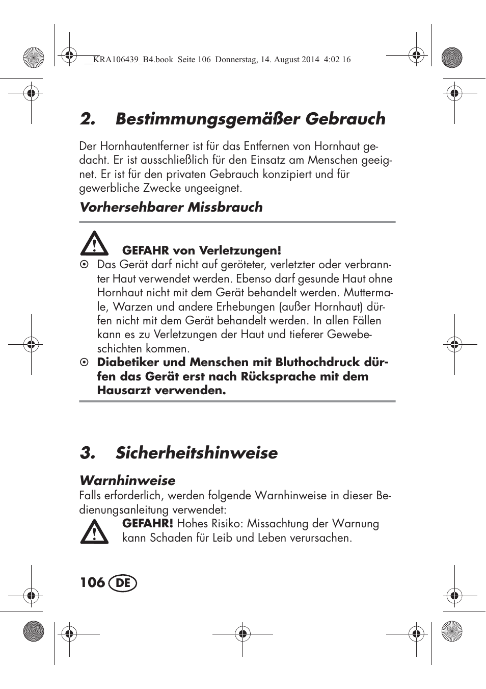 Bestimmungsgemäßer gebrauch, Sicherheitshinweise | Silvercrest SHE 3 A1 User Manual | Page 108 / 126