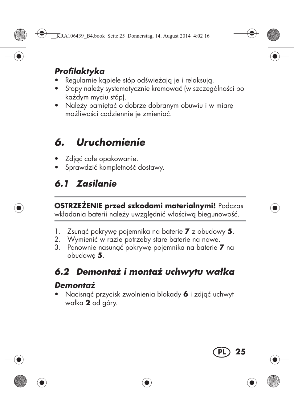 Uruchomienie, 1 zasilanie, 2 demonta i monta uchwytu wa ka | Silvercrest SHE 3 A1 User Manual | Page 27 / 126