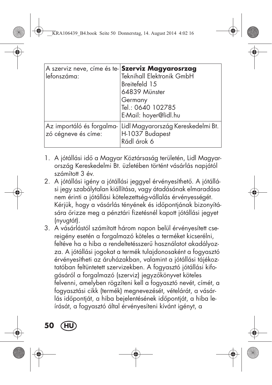 Silvercrest SHE 3 A1 User Manual | Page 52 / 126
