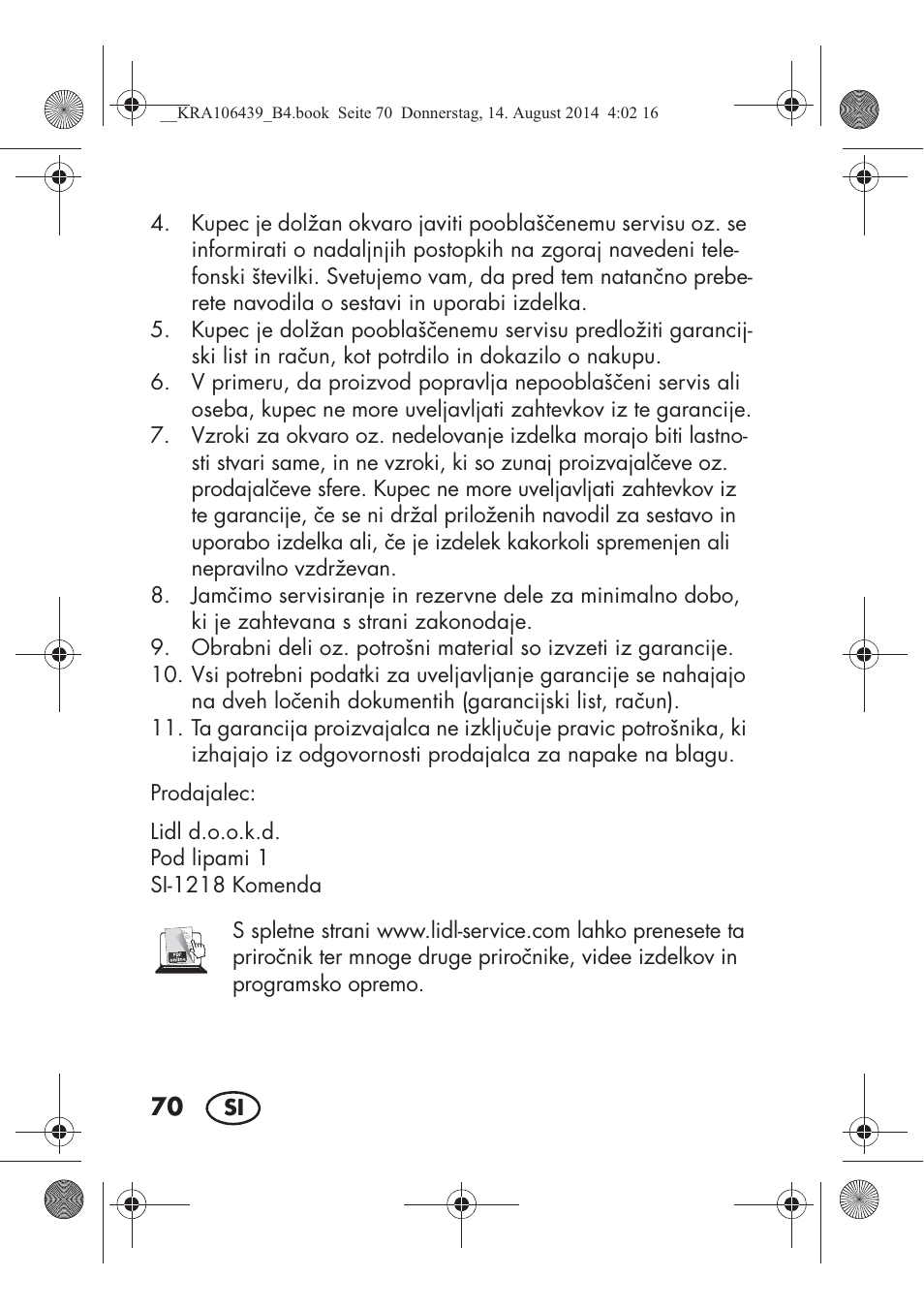 Silvercrest SHE 3 A1 User Manual | Page 72 / 126