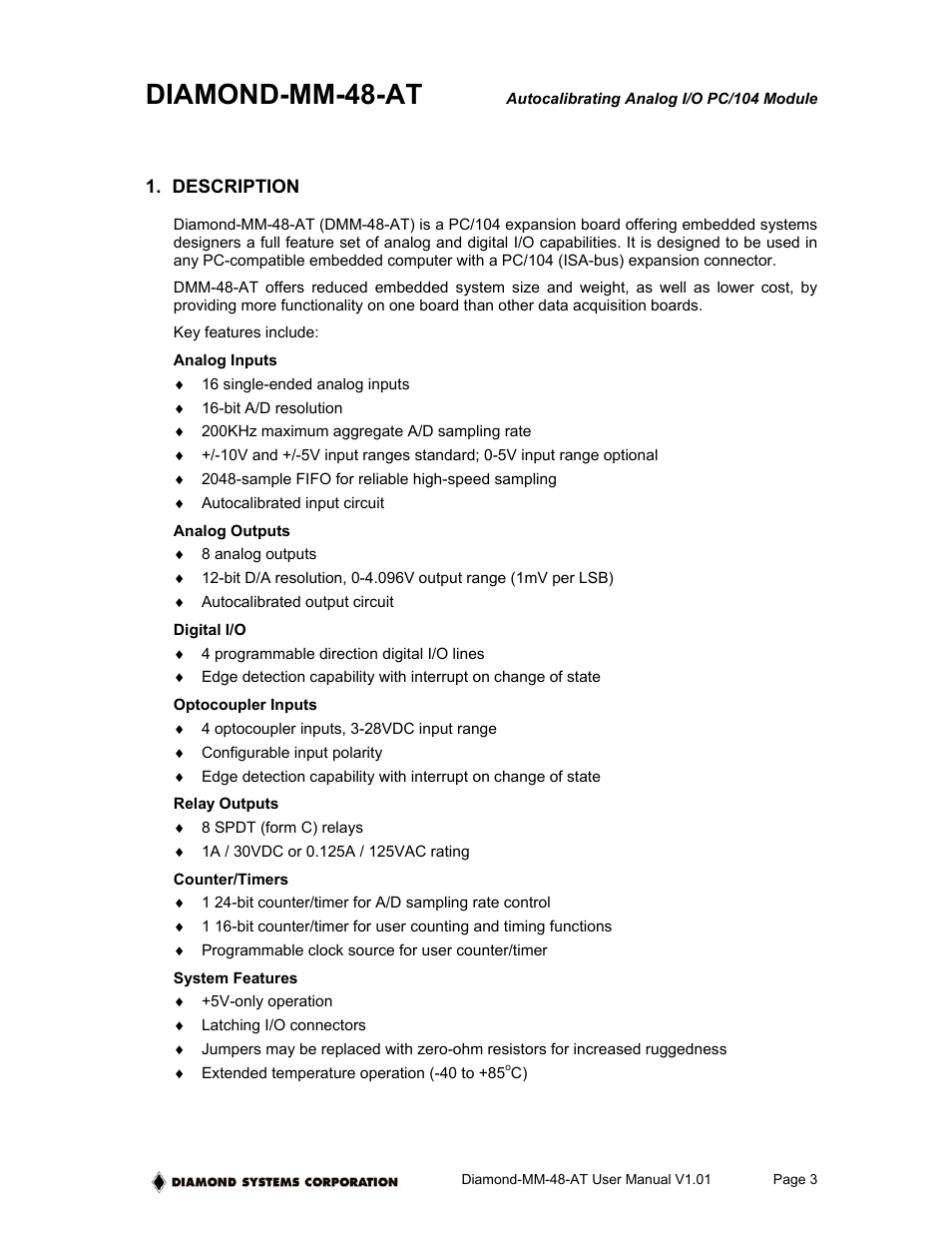 Diamond-mm-48-at | Diamond Power Products MM-48-AT User Manual | Page 3 / 44