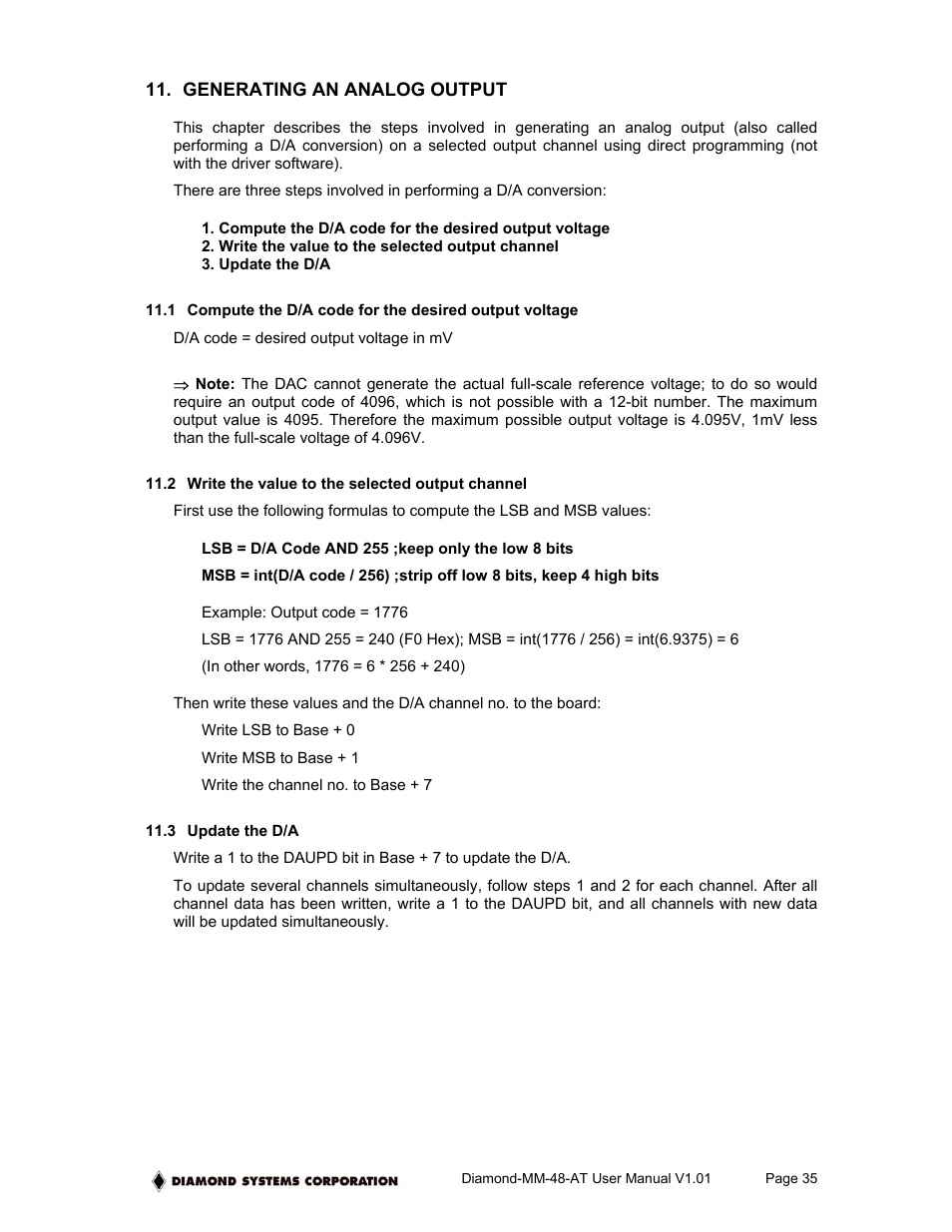 Diamond Power Products MM-48-AT User Manual | Page 35 / 44