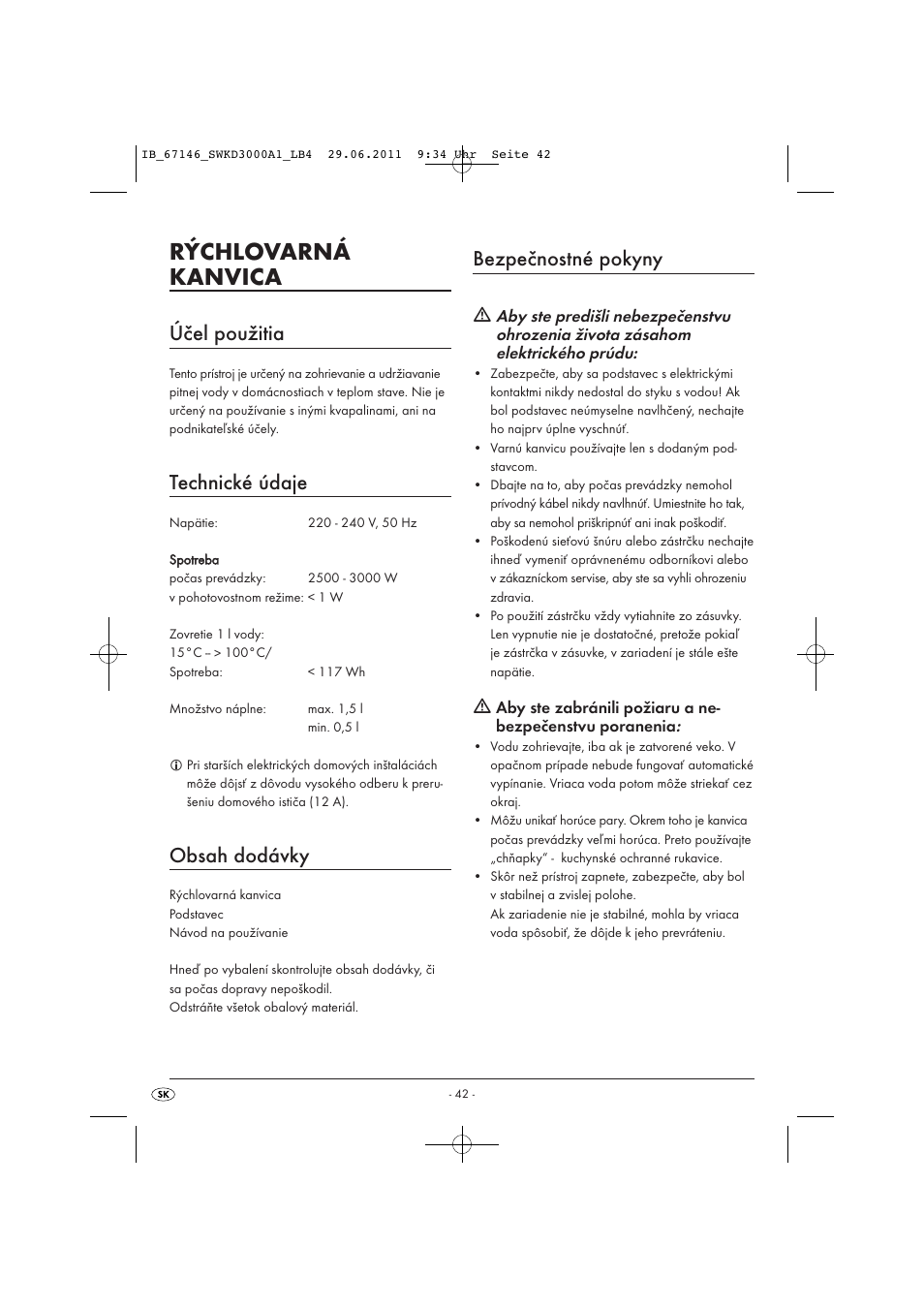 Silvercrest SWKD 3000 A1 User Manual | Page 44 / 58
