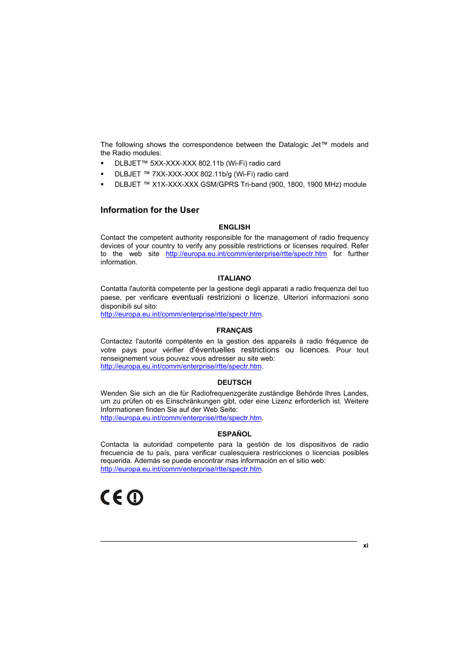 Datalogic Scanning Jet User Manual | Page 11 / 106