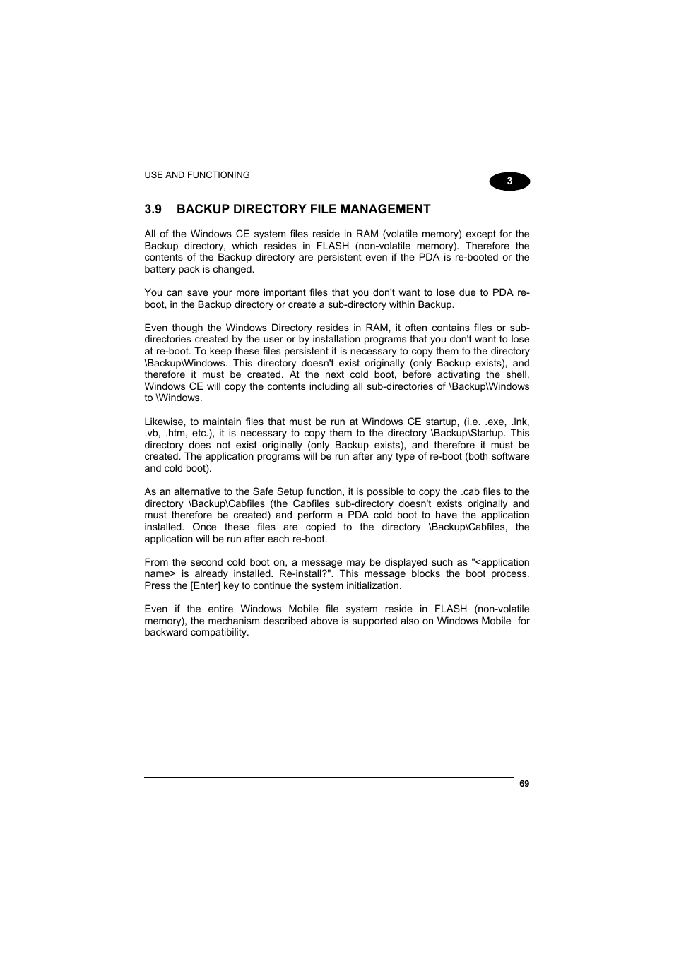 Backup directory file management, 9 backup directory file management | Datalogic Scanning Jet User Manual | Page 85 / 106