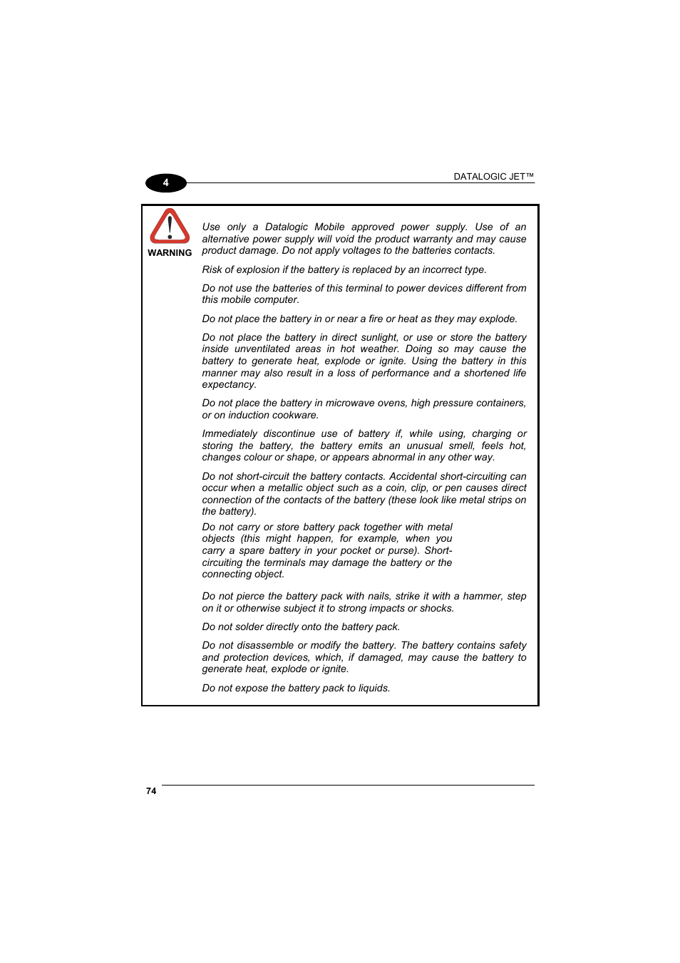 Datalogic Scanning Jet User Manual | Page 90 / 106