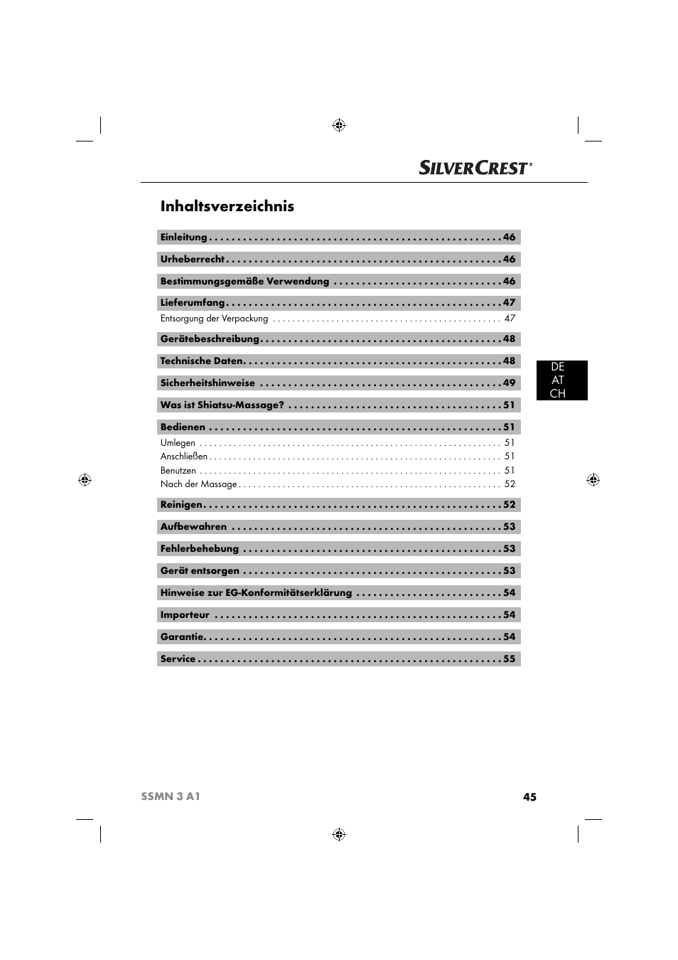 Silvercrest SSMN 3 A1 User Manual | Page 47 / 57