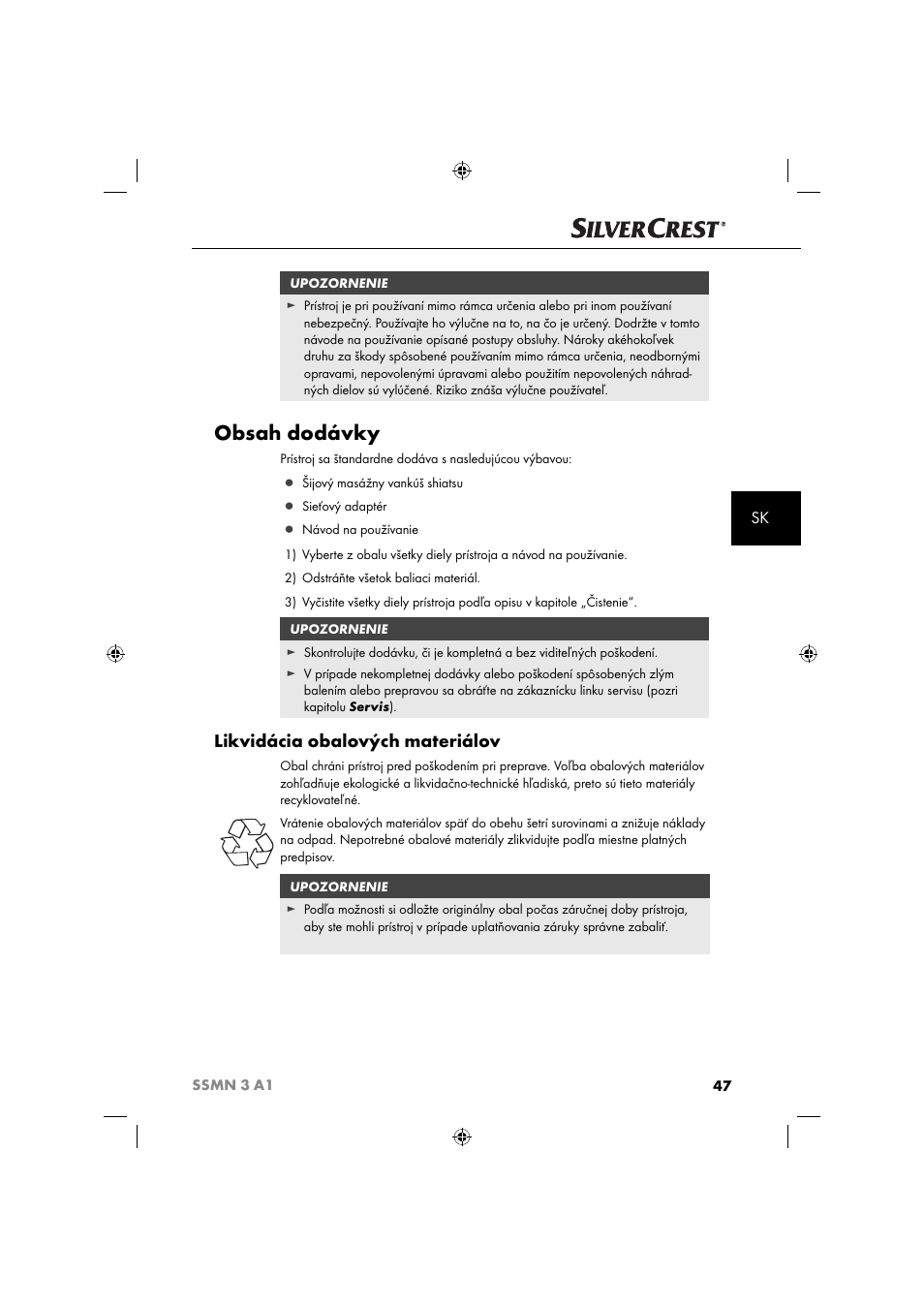 Silvercrest SSMN 3 A1 User Manual | Page 49 / 67