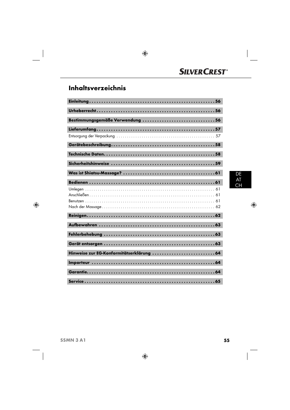 Silvercrest SSMN 3 A1 User Manual | Page 57 / 67