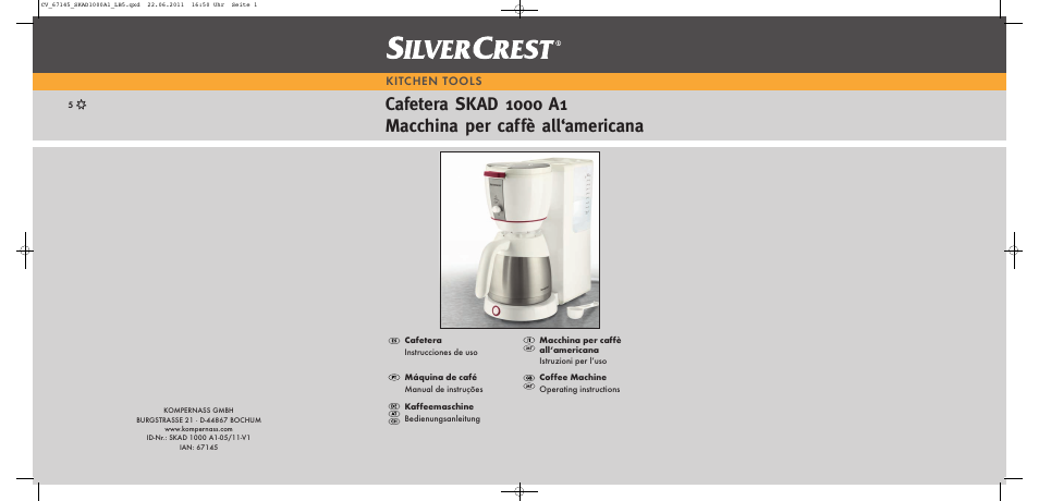 Silvercrest SKAD 1000 A1 User Manual | 42 pages