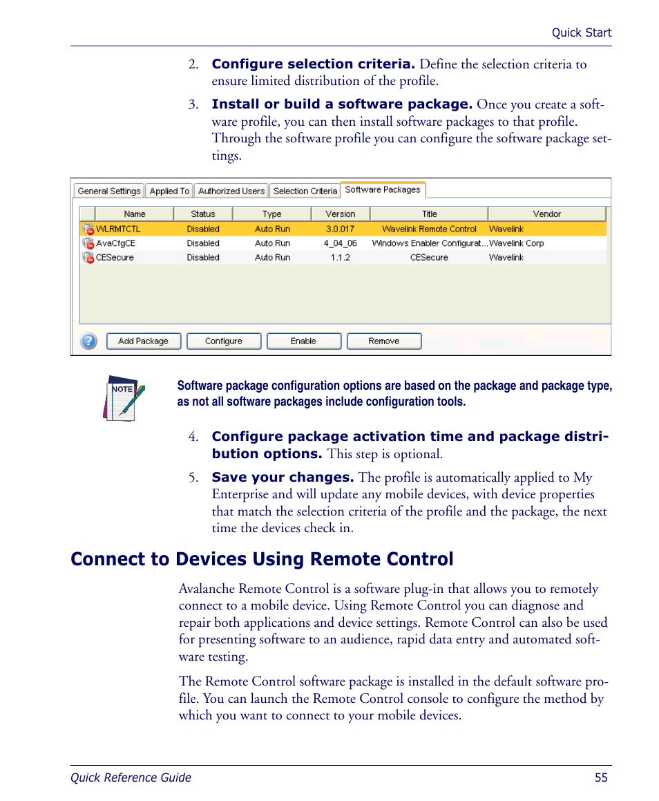 Connect to devices using remote control | Datalogic Scanning 4410 User Manual | Page 57 / 76