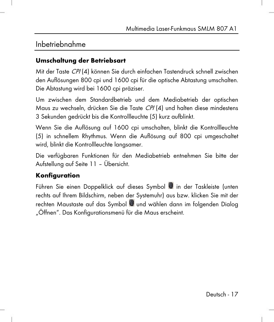 Inbetriebnahme | Silvercrest SMLM 807 A1 User Manual | Page 19 / 92