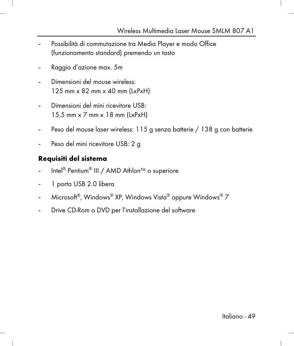 Silvercrest SMLM 807 A1 User Manual | Page 51 / 92