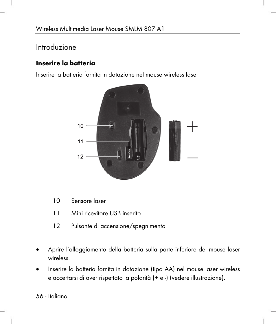 Introduzione | Silvercrest SMLM 807 A1 User Manual | Page 58 / 92
