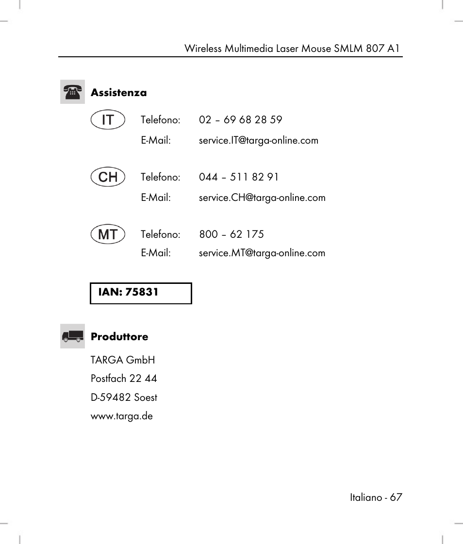 Silvercrest SMLM 807 A1 User Manual | Page 69 / 92
