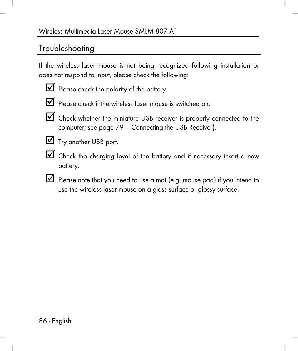 Silvercrest SMLM 807 A1 User Manual | Page 88 / 92