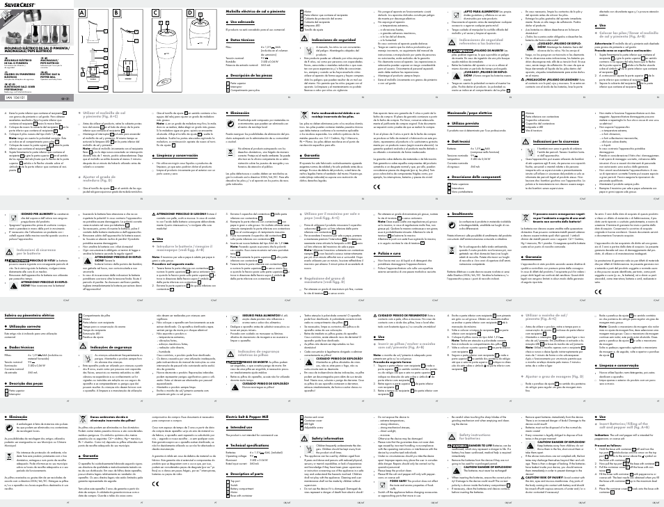 Silvercrest Z31625, Z31625A, Z31625B, Z31625C User Manual | 2 pages