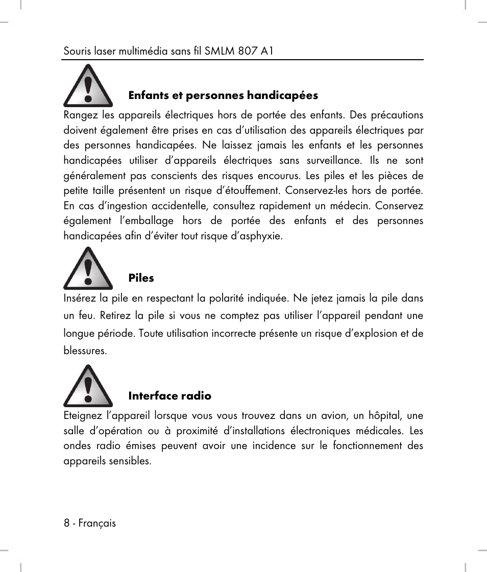 Silvercrest SMLM 807 A1 User Manual | Page 10 / 70