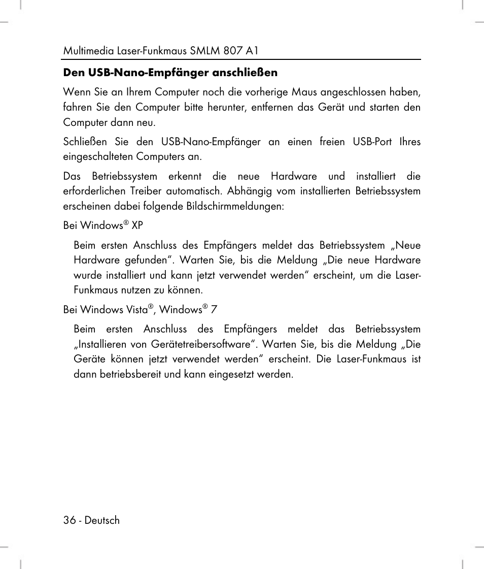 Silvercrest SMLM 807 A1 User Manual | Page 38 / 70