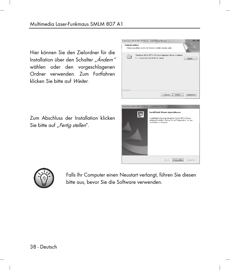 Silvercrest SMLM 807 A1 User Manual | Page 40 / 70