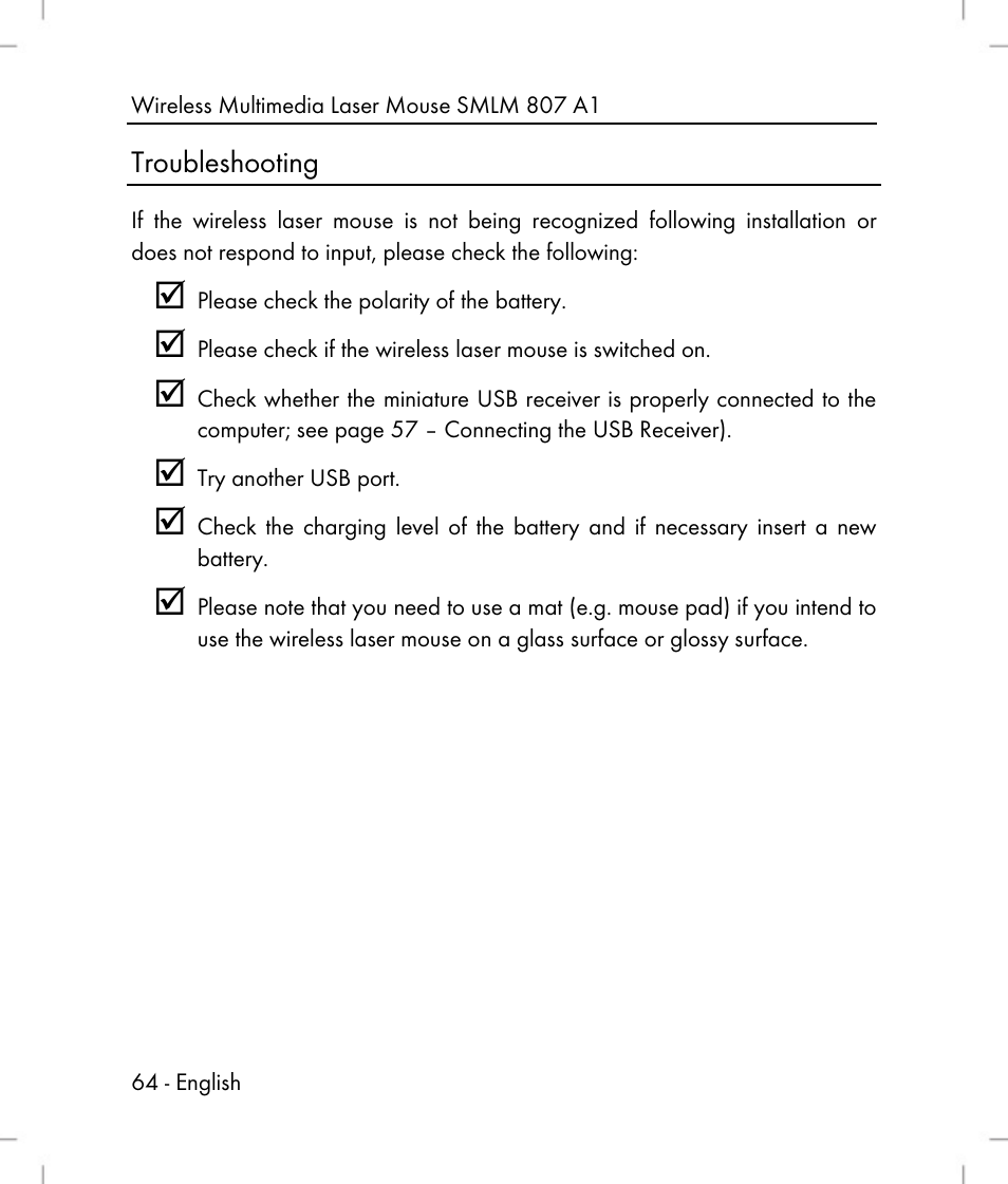 Silvercrest SMLM 807 A1 User Manual | Page 66 / 70