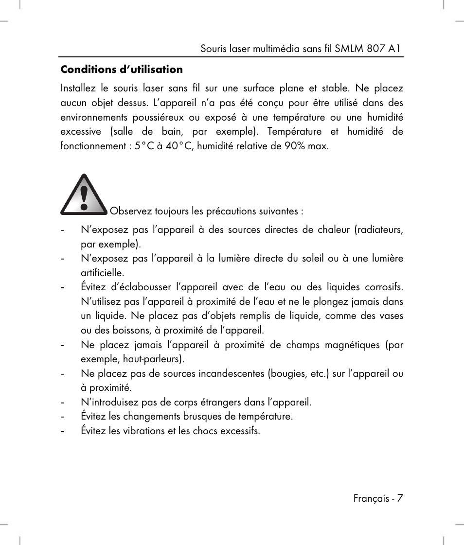 Silvercrest SMLM 807 A1 User Manual | Page 9 / 70