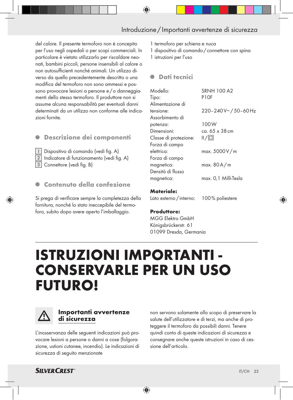 Silvercrest SRNH 100 A2 User Manual | Page 23 / 45