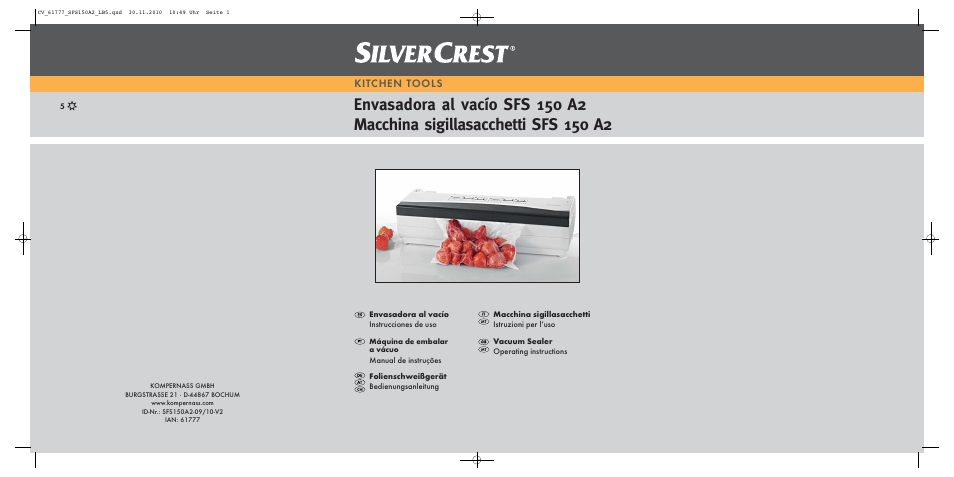 Silvercrest SFS 150 A2 User Manual | 58 pages