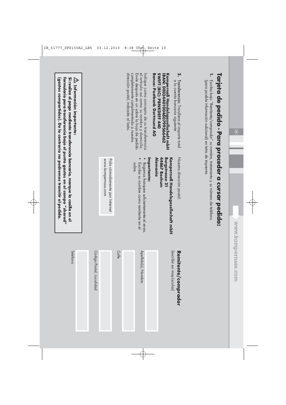 Remit ent e/com pr ador | Silvercrest SFS 150 A2 User Manual | Page 12 / 58