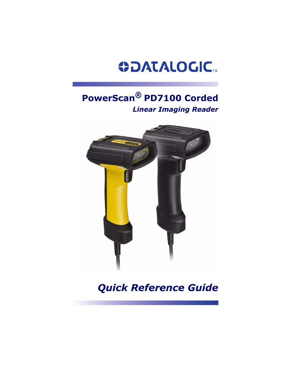 Datalogic Scanning POWERSCAN PD7100 User Manual | 20 pages