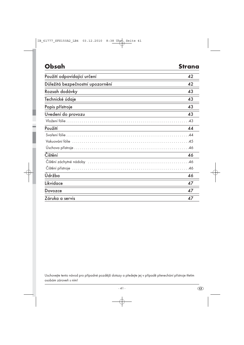 Silvercrest SFS 150 A2 User Manual | Page 43 / 76