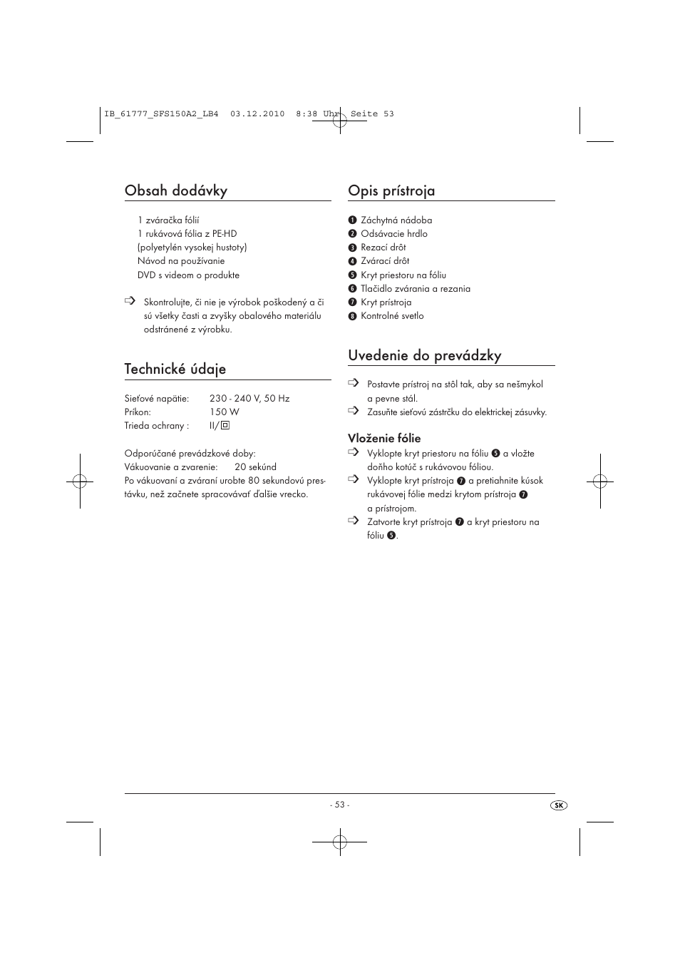 Silvercrest SFS 150 A2 User Manual | Page 55 / 76