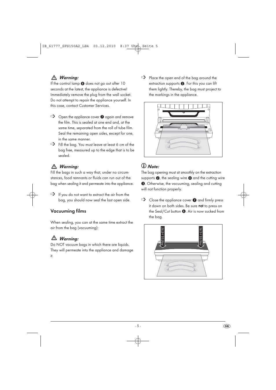 Silvercrest SFS 150 A2 User Manual | Page 7 / 76