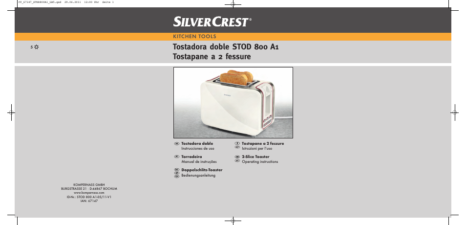 Silvercrest STOD 800 A1 User Manual | 35 pages