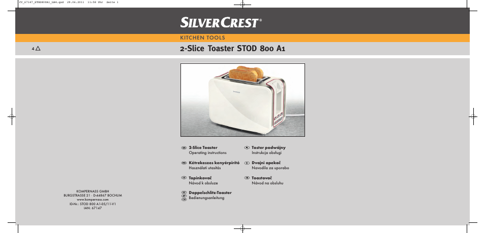 Silvercrest STOD 800 A1 User Manual | 45 pages