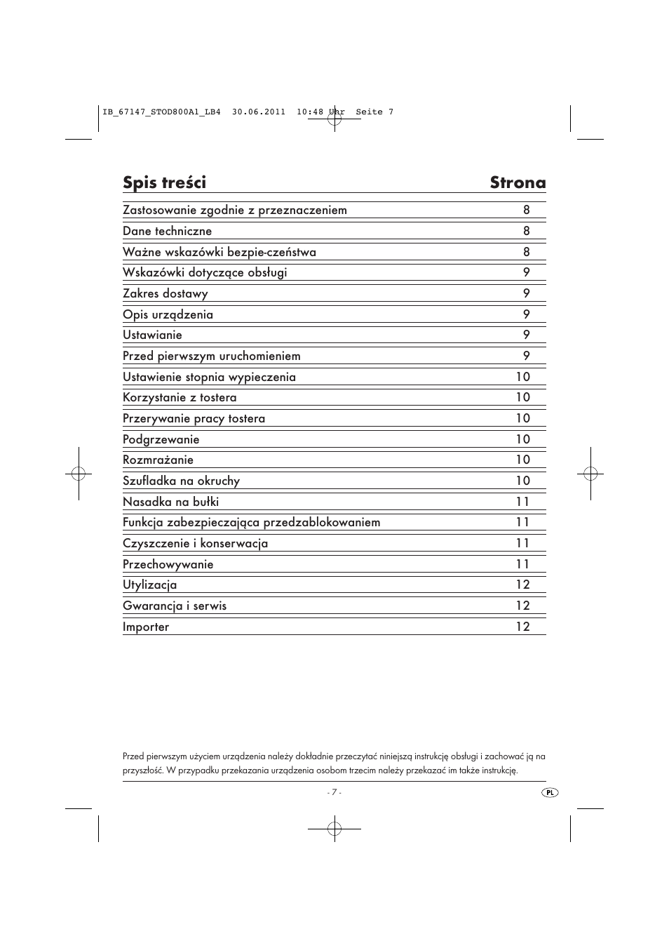 Silvercrest STOD 800 A1 User Manual | Page 9 / 45