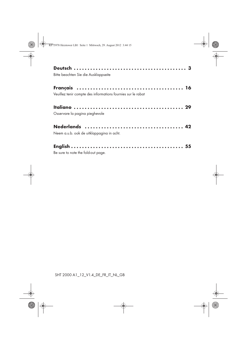 Silvercrest SHT 2000 A1 User Manual | Page 2 / 70