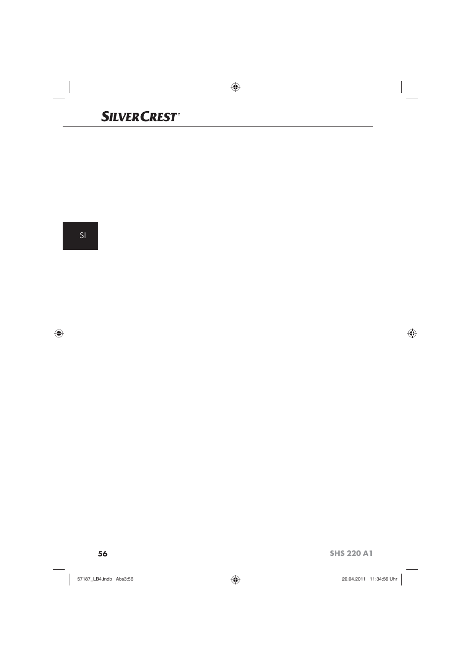 Silvercrest SHS 220 A1 User Manual | Page 58 / 86